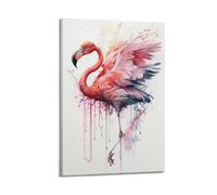 ZZBYMX Animal Poster Painting Style Graffiti of Pink Flamingos Poster Decorative Painting Canvas Wall Posters And Art Picture Print Modern Family Bedroom Decor Posters 08x12inch(20x30cm)