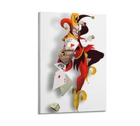 ZZBYMX Poker Poster with Playing Cards in The Hand of Joker Marvel Poster Decorative Painting Canvas Wall Posters for Bedroom Decor And Art Picture Print Modern Family 08x12inch(20x30cm)