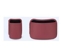 Zzbyz 2Pcs Car Cup Holder Compatible for Linco MKS 2010-,Multifunctional Door Pocket, Storage boxes and buckets,PU Leather,Red