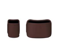Zzbyz 2Pcs Car Cup Holder Compatible for Volkswagen EOS 2005-2015,Multifunctional Door Pocket, Storage boxes and buckets,PU Leather,Brown