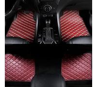 Zzbyz 4pcs Custom Leather Car Floor Mats For Peugeot 2008 2014-2019, Custom Automotive Front Rear Row Carpet Set Waterproof NonSlip Accessories,I-Wine Red