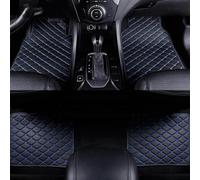 Zzbyz 4pcs Custom Leather Car Floor Mats For Peugeot 2008 2014-2019, Custom Automotive Front Rear Row Carpet Set Waterproof NonSlip Accessories,J-Black blue