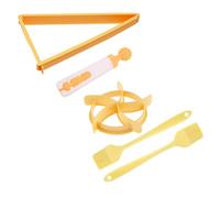 Zzcy Bread Stamp Set of 3 Plastic Cookie Cutters and Bread Press in 2 Sizes for Kaisersemmel, Includes Silicone Brush, Bread Stamp and Dough Wheel for DIY Bread Baking Accessories