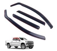 ZZDSNJ in-Channel Rain Guards 4-Piece Compatible with 2019-2025 Chevrolet Silverado 1500/GMC Sierra 1500 Crew Cab Window Visors Side Window Deflectors Vent Visor Shield Shade