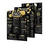 ZZDWLDHA 59th Birthday Decorations for Women or Men, Classy Vintage Table Decor, Birthday Card Poster for Him or Her Turning 59 Years Old, Back in 1965【Unframed】