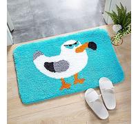 ZZDXL Bath Mat Seagull Bathroom Mat Absorbent,Non Slip,Fluffy,Microfiber,Machine Washable Bathmat, Thick Bath Mats forBathroom, Kitchen, Doorway60×90cm