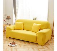 ZZDXL Sofa Covers 2 Seaters Bright Yellow Couch Cover Polyester Spandex Printed Sofa Slipcover Stretch Fabric Sofa Protector Couch Pet Protector,Settee Covers for Loveseat