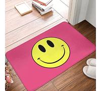ZZDXW Door Mats Outdoor Yellow Smiley Doormats Dirt Trapper Bath Mat Non-slip Door Mat Indoor Machine Washable Area Rug Entrance Rug,for Outdoor, Living Room, Hallway, Courtyard(40x60cm)