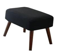 ZZDZW Bar Stool Cover Rectangle Soft Corduroy Stretch Counter Height Bar stools Slipcovers Saddle Stool Slipcover Bench Seat Protector Backless Bar Stools Covers for Kitchen Counter (Color : Nero)