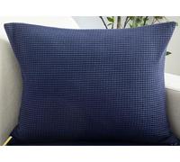 ZZDZW Decorative Pillow Case Set Of 2 Sofa Cushion Covers Super King Size Square Extra Large Pillow Cases Protectors With Invisible Zipper Pillowcases For Bed Sofa Couch(Navy Blue,60x80 cm Set of 2)