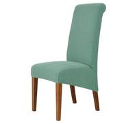 ZZDZW Solid Color Chair Cover Stretch Jacquard M XL Size Elastic Slipcovers Chair Covers White For Dining Room Kitchen Wedding Banquet Hotel (Color : 7# Bean green, Size : M 45-60cm)