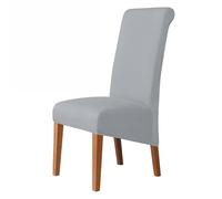 ZZDZW Solid Color Chair Cover Stretch Jacquard M XL Size Elastic Slipcovers Chair Covers White For Dining Room Kitchen Wedding Banquet Hotel (Color : 20# light gray, Size : Xl 60-75cm)