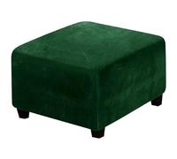 ZZDZW Square Ottoman Covers Stool Slipcovers Velvet Folding Storage Stool Protector Form Fit With Elastic Bottom Stretch Spandex Fabric Cushion For Footrest Stool Foot Rest Protector