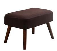 ZZDZW Stool Covers Rectangle, Stretch Rectangle Bar Stool Covers Elastic Vanity Stool Cover Jacquard Chair Seat Slipcover Counter Stool Covers Saddle Seat Cover For Wooden Metal Bench (Color : Curry)