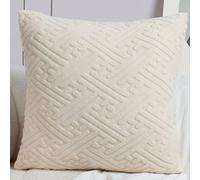 ZZDZW Stretch Throw Pillow Cover Square Rectangle Super King Various Size Pillow Cases Extra Large Cushion Covers Soft Corduroy Decorative For Bedroom Sofa Couch Pillows(Beige,80x80 cm)