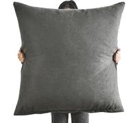 ZZDZW Super King Size Pillow Cases,Square Extra Large Cushion Covers 60 X 60,70x70,80x80 Cm Soft Pillow Cover With Zipper Decorative Pillowcases For Pillows Sofa Couch(Coffee brown,80x80 cm)