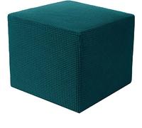 ZZDZW Velvet Ottoman Covers Slipcover Square Footstool Protector Covers Storage Stool Ottoman Covers Stretch Protector Slipcovers with Elastic Bottom (Color : #14, Size : 13-18in)