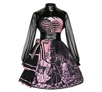 ZZEQYG Women's Cool Black Skirt Halloween Masquerade Party Punk Gothic Dress