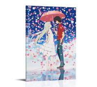 ZZFHLBSC Anohana The Flower We Saw That Day Classic And Outstanding Anime Canvas Poster Wall Art Decorative Painting Bedroom Painting Posters 16x24inch(40x60cm) Frame-style