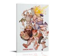 ZZFHLBSC Delicious in Dungeon Classic And Good Reputation Anime Canvas Poster Wall Art Decorative Painting Bedroom Painting Posters 16x24inch(40x60cm) Frame-style