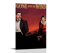 ZZFHLBSC Gone with The Wind High-scoring Classic Movies And TV Series Canvas Posters Wall Decoration Paintings Bedroom Hanging Paintings Posters 16x24inch(40x60cm) Frame-style
