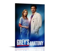 ZZFHLBSC Grey's Anatomy High-scoring Classic Movies And TV Series Canvas Posters Wall Decoration Paintings Bedroom Hanging Paintings Posters 16x24inch(40x60cm) Frame-style