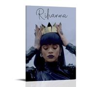 ZZFHLBSC Rihanna Rock And Pop Singer Great Music Album Cover Canvas Poster Wall Art Decorative Painting Bedroom Painting Posters 08x12inch(20x30cm) Frame-style