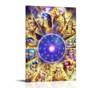 ZZFHLBSC Saint Seiya Classic And Outstanding Anime Canvas Poster Wall Art Decorative Painting Bedroom Painting Posters 20x30inch(50x75cm) Frame-style