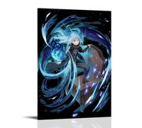 ZZFHLBSC That Time I Got Reincarnated As A Slime Classic And Good Reputation Anime Canvas Poster Wall Art Decorative Painting Bedroom Painting Posters 16x24inch(40x60cm) Frame-style