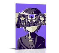 ZZFHLBSC The Disappearance of Haruhi Suzumiya Classic And Outstanding Anime Canvas Poster Wall Art Decorative Painting Bedroom Painting Posters 12x18inch(30x45cm) Frame-style
