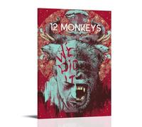 ZZFHLBSC Twelve Monkeys High-scoring Classic Movies And TV Series Canvas Posters Wall Decoration Paintings Bedroom Hanging Paintings Posters 24x36inch(60x90cm) Frame-style