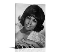 ZZFIAY Aretha Franklin Waterproof Canvas Poster Anti-fingerprint Wear-resistant Decorative Painting Long-lasting And Durable Suitable for Entrance CorridorFrame-style20x30inch(50x75cm)