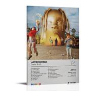 ZZFIAY Astroworld-Travis Scott Waterproof Canvas Poster Anti-fingerprint Wear-resistant Decorative Painting Long-lasting And Durable Suitable for Entrance CorridorFrame-style08x12inch(20x30cm)