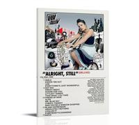 ZZFIAY Lily Allen Alright Still Waterproof Canvas Poster Anti-fingerprint Wear-resistant Decorative Painting Long-lasting And Durable Suitable for Entrance CorridorFrame-style16x24inch(40x60cm)