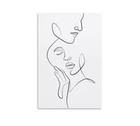 ZZFIAY One Line Art Waterproof Canvas Poster Anti-fingerprint Wear-resistant Decorative Painting Long-lasting And Durable Suitable for Entrance CorridorUnframe-style08x12inch(20x30cm)