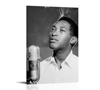 ZZFIAY Sam Cooke Waterproof Canvas Poster Anti-fingerprint Wear-resistant Decorative Painting Long-lasting And Durable Suitable for Entrance CorridorFrame-style24x36inch(60x90cm)