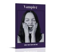 ZZFIAY Vampire by Olivia Rodrigo Waterproof Canvas Poster Anti-fingerprint Wear-resistant Decorative Painting Long-lasting And Durable Suitable for Entrance CorridorFrame-style12x18inch(30x45cm)
