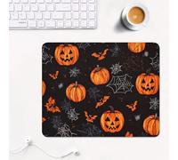 ZZGBDWOU Mouse Pad with Stitched Edge, Non-Slip Rubber Base, Smooth-Textured Surface and Waterproof Mousepad for Computers, Laptop, Office and Home, 34 x 28 cm, Halloween & Black XS#342