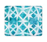 ZZGBDWOU Mouse Pad with Stitched Edge, Non-Slip Rubber Base, Smooth-Textured Surface and Waterproof Mousepad for Computers, Laptop, Office and Home, 30 x 25 cm, Abstract & Blue XS#140