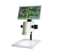 ZZGXWM Integrated 5M HD Camera Stereo Microscope for Automated Inspection - Perfect for Electronics and PCB Analysis(Add 2X Lens)