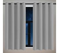 ZZGZZG Blackout Curtains for Living Room 170 x 240 cm Thermal Insulated Soundproof Eyelet Window Curtains for Living Room for Bedroom, Light Grey