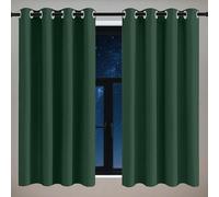 ZZGZZG Blackout Curtains for Living Room 170 x 300 cm Thermal Insulated Soundproof Eyelet Window Curtains for Living Room for Bedroom, Dark Green