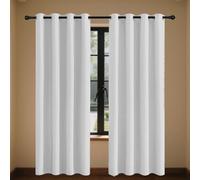 ZZGZZG Blackout Curtains/Grey Curtain Door Curtain 150 x 260 cm Thermal Insulated Energy Saving Door for Living Room for Summer Winter Living Room, White