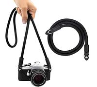 ZZHBOO 1 Camera Strap, High-Quality Nylon Rope Camera Strap, Hand Strap, Shoulder Strap, Wrist Strap, Round Rope for Nikon, Cannon, Sony, DSLR SLR and Mirrorless Cameras, Black