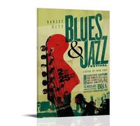 ZZHCMP Jazz Music FestMural Canvas Poster Living Room Decoration Bedroom And Office Antifouling Waterproof Moisture-Proof Youth GiftFrame-style24x36inch(60x90cm)