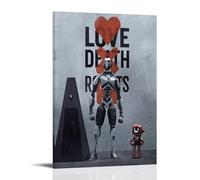 ZZHCMP Love Death & RobotsMural Canvas Poster Living Room Decoration Bedroom And Office Antifouling Waterproof Moisture-Proof Youth GiftFrame-style20x30inch(50x75cm)