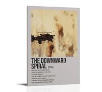 ZZHCMP Nine Inch Nails The Downward SpiralMural Canvas Poster Living Room Decoration Bedroom And Office Antifouling Waterproof Moisture-Proof Youth GiftFrame-style12x18inch(30x45cm)