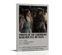 ZZHCMP Pirates of The Caribbean Dead Men Tell No TalesMural Canvas Poster Living Room Decoration Bedroom And Office Antifouling Waterproof Moisture-Proof Youth GiftFrame-style20x30inch(50x75cm)