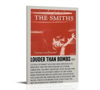 ZZHCMP The Smiths Louder Than BombsMural Canvas Poster Living Room Decoration Bedroom And Office Antifouling Waterproof Moisture-Proof Youth GiftFrame-style16x24inch(40x60cm)