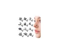 ZZHDCC 20G 12Pcs Nose Rings Stud Stainless Steel L Shaped Studs Nose Ring Flower CZ Evil Eye Butterfly Screw Nose Studs Jewelry for Women Men Silver 14K Gold Nose Stud Black Piercings Jewelry